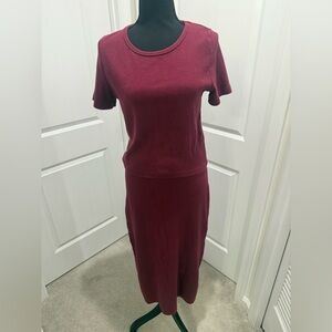 Fashion Nova Burgundy Knit Set